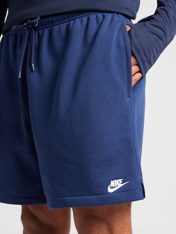 Nike Sportswear Štandardný strih Nohavice 'CLUB' - Modrá