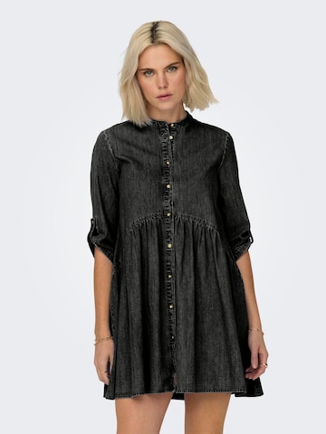 ONLY - Vestido camisero 'Chicago' en negro: frente