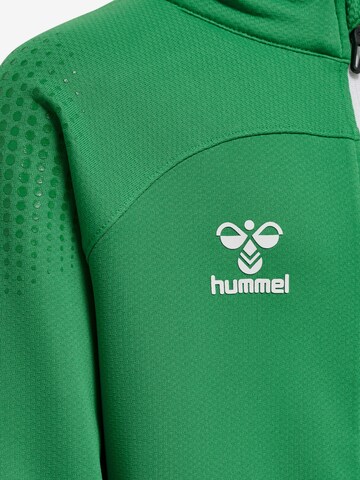 Hummel Athletic Zip-Up Hoodie 'Lead' in Green