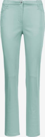 Goldner Slim fit Pants 'Carla' in Green: front