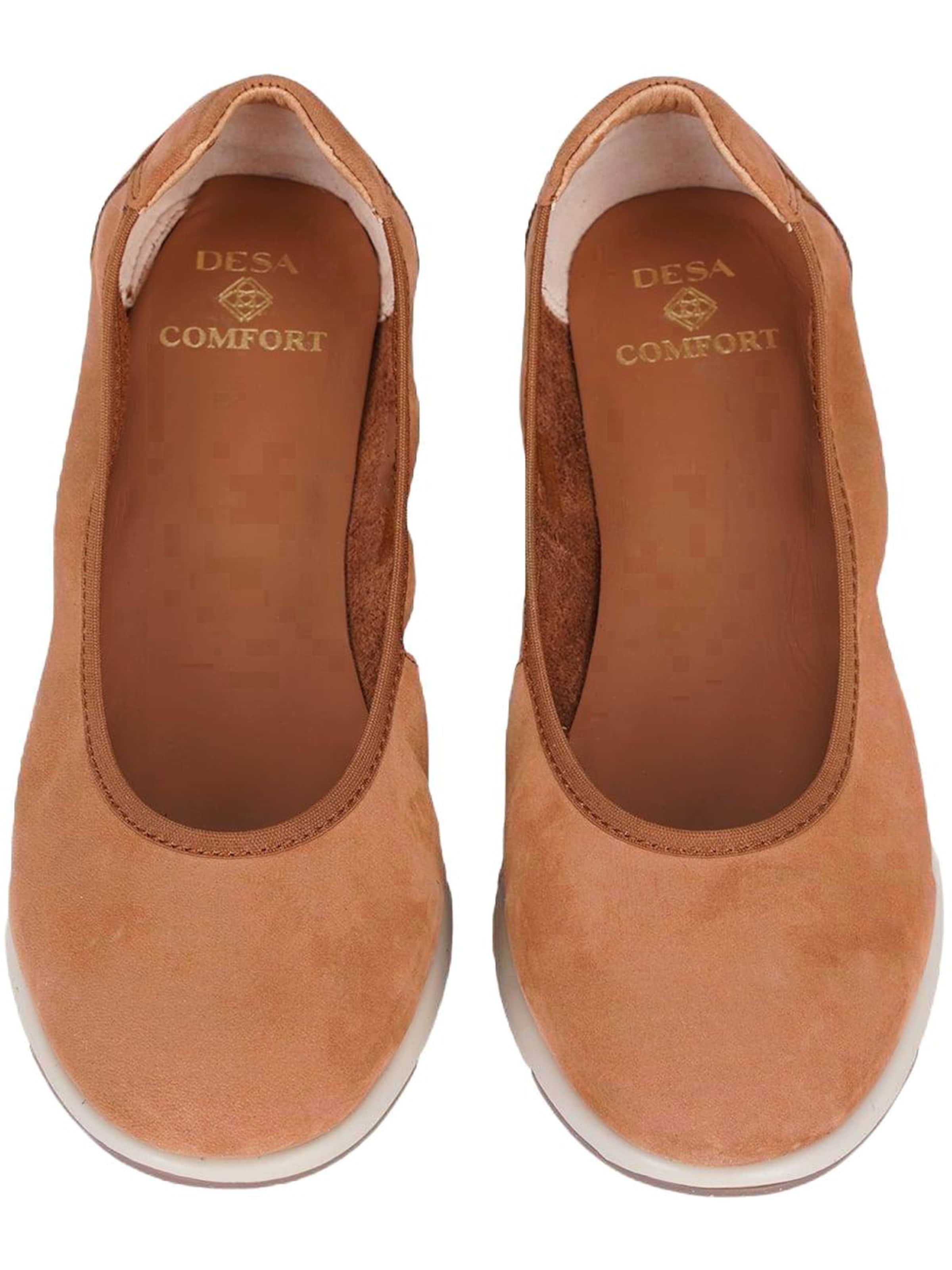 Desa - Bailarina 'DESA Damen DesaComfort Ballerinas aus Nubukleder' en marrón