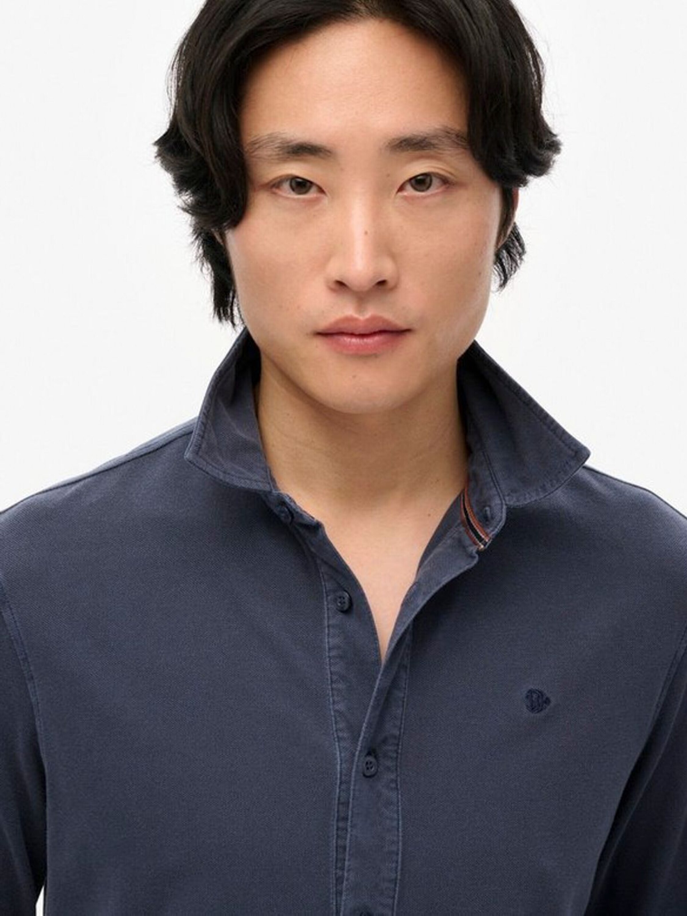 Superdry Regular fit Button Up Shirt in Blue