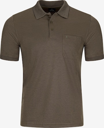 Ragman Shirt 'Basic' in Bruin: voorkant