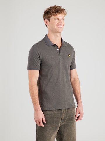 Lyle & Scott Shirt 'Fine Slub' in Grijs: voorkant