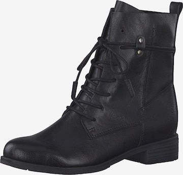 MARCO TOZZI Lace-Up Ankle Boots in Black: front