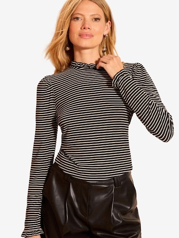 love & roses Majica | črna barva: sprednja stran