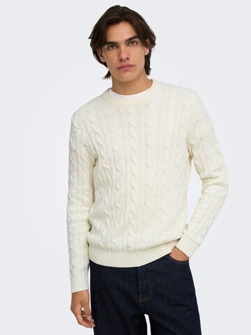 Only & Sons - Jersey 'KIM ' en blanco