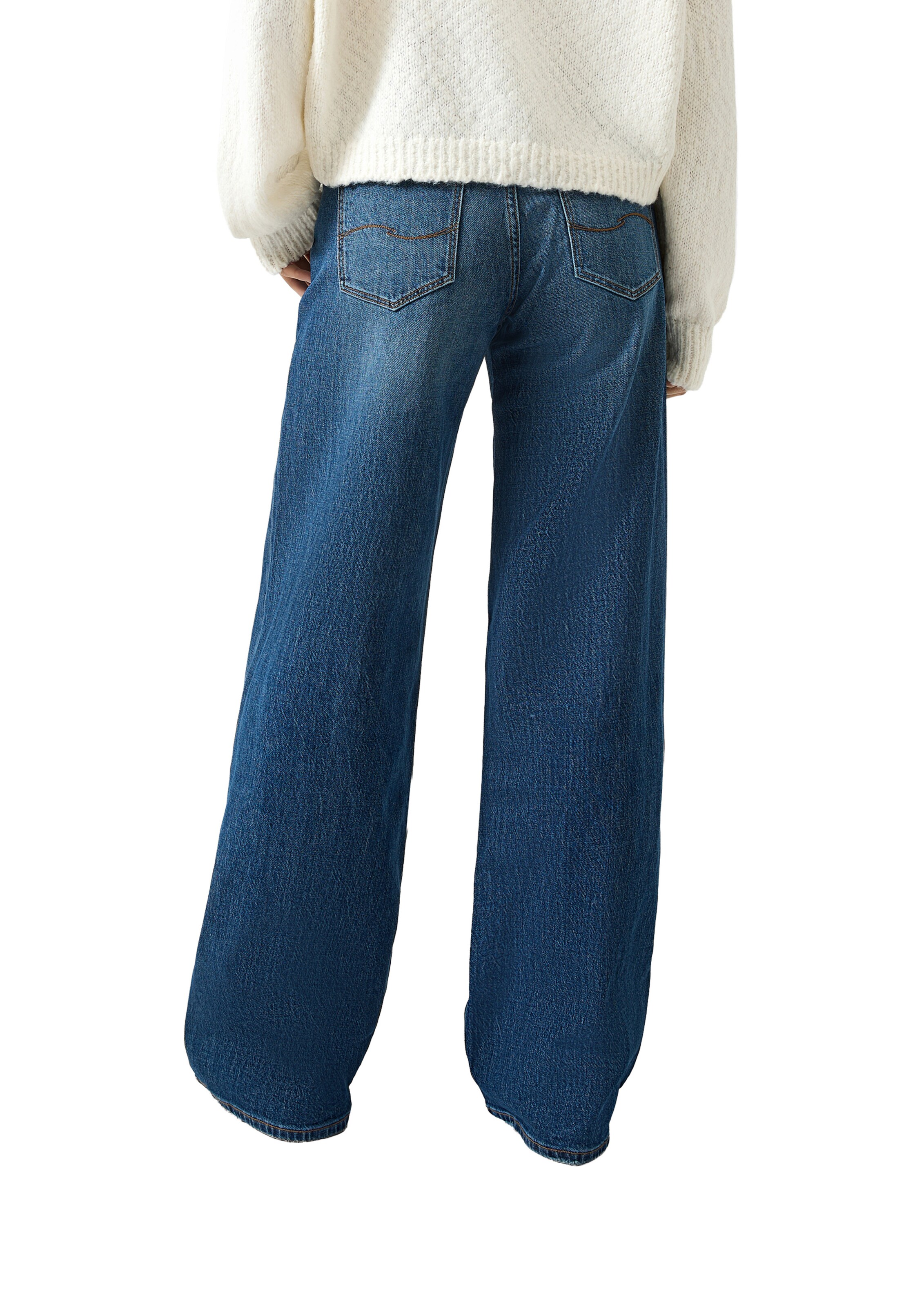 QS Wide leg Jeans 'Catie' in Blauw: terug