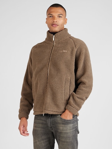Les Deux Fleece Jacket 'Ren' in Brown: front