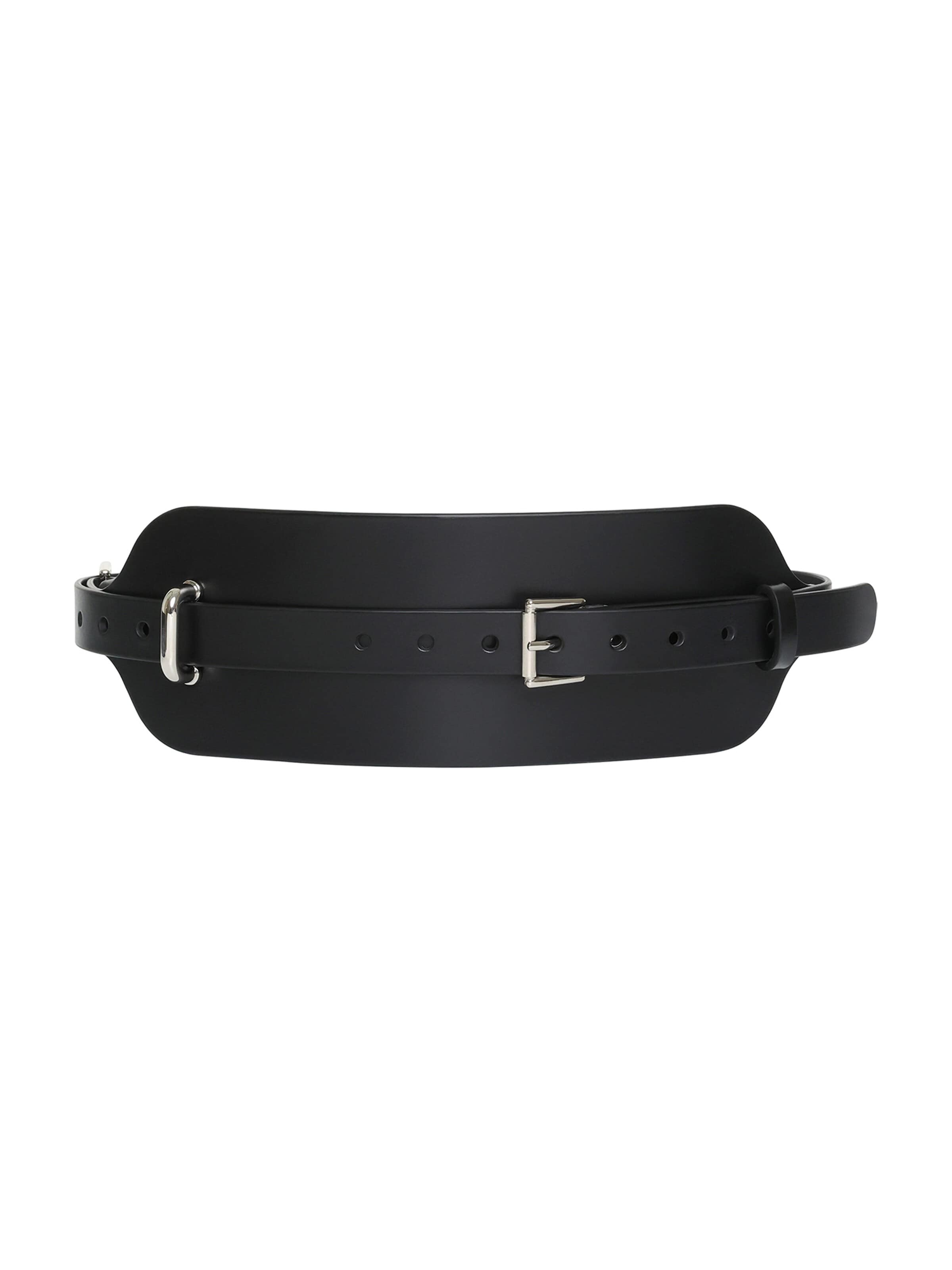 Haute Cuir - Cinturón 'Calen' en negro: frente