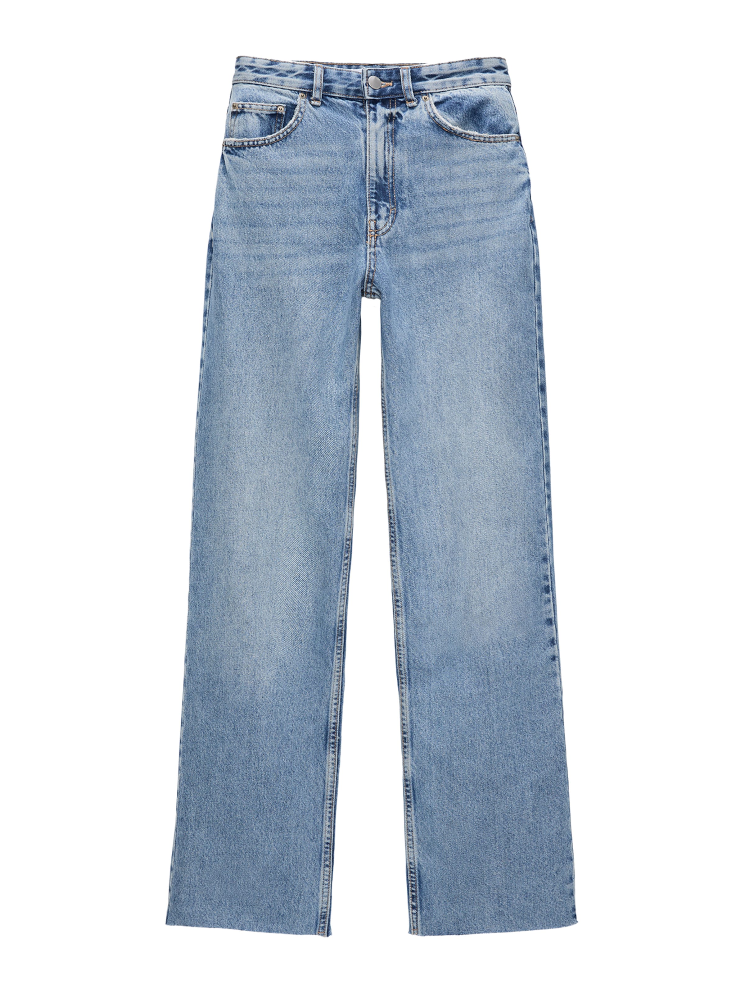 Pull&Bear Wide Leg Jeans i blå: forside