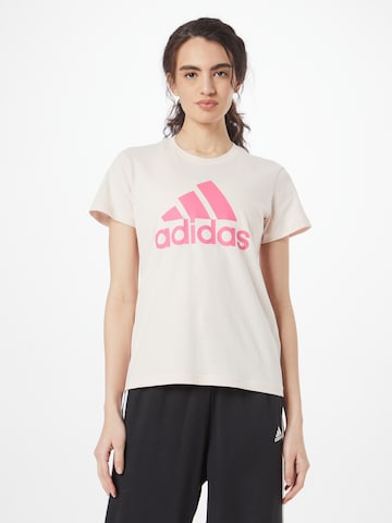 ADIDAS SPORTSWEARTehnička sportska majica 'Essentials' - bijela boja: prednji dio