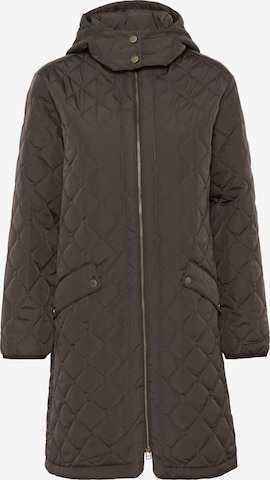 Cream Between-Seasons Coat 'CArwen' in Brown: front
