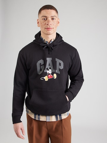 GAP Суичър 'DISNEY X GAP' в черно: отпред