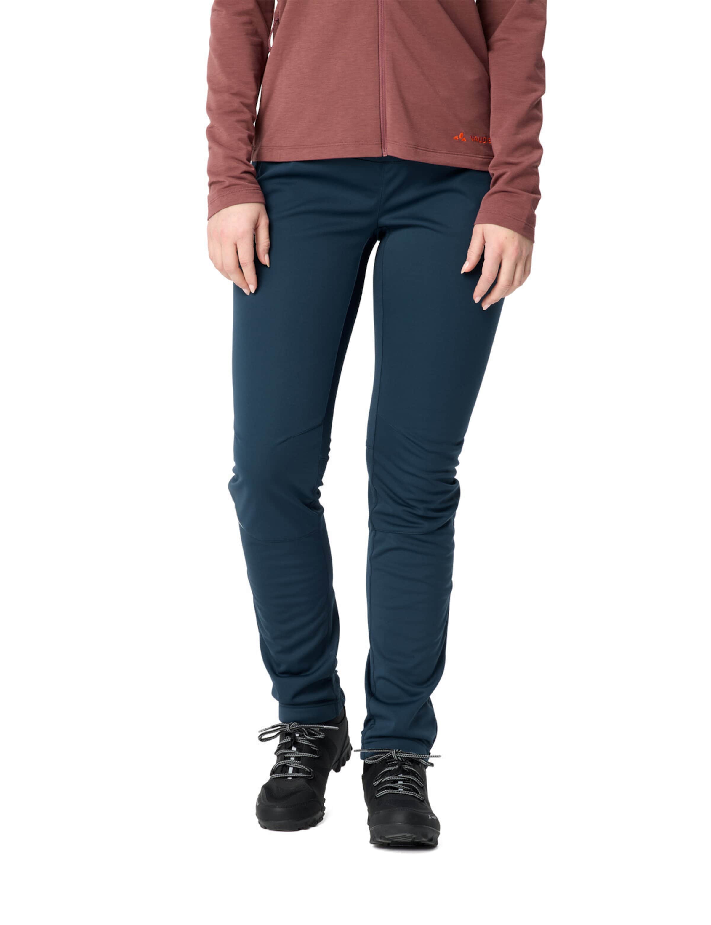 VAUDE Slimfit Sportbroek 'Wintry V' in Blauw