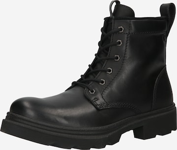 ECCO - Botas com atacadores em preto: frente