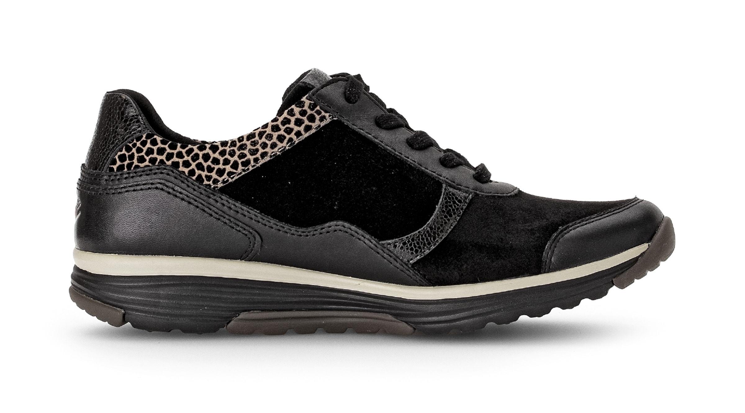 Gabor Rollingsoft Lace-Up Shoes in Black