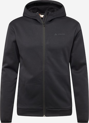 VAUDE Athletic Fleece Jacket in Black: front