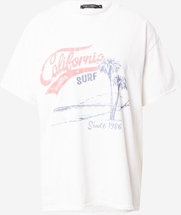 Nasty Gal - Camiseta 'California Surf' en blanco: frente