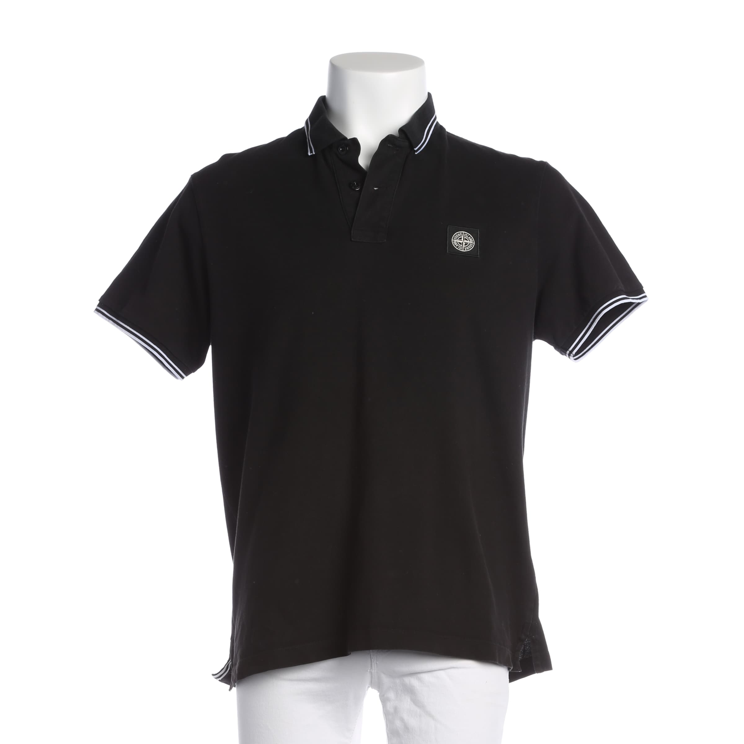 Stone Island Poloshirt L in Schwarz: Vorderseite