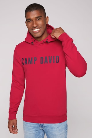Sweat-shirt ''Back On Stage'' CAMP DAVID en rouge : devant