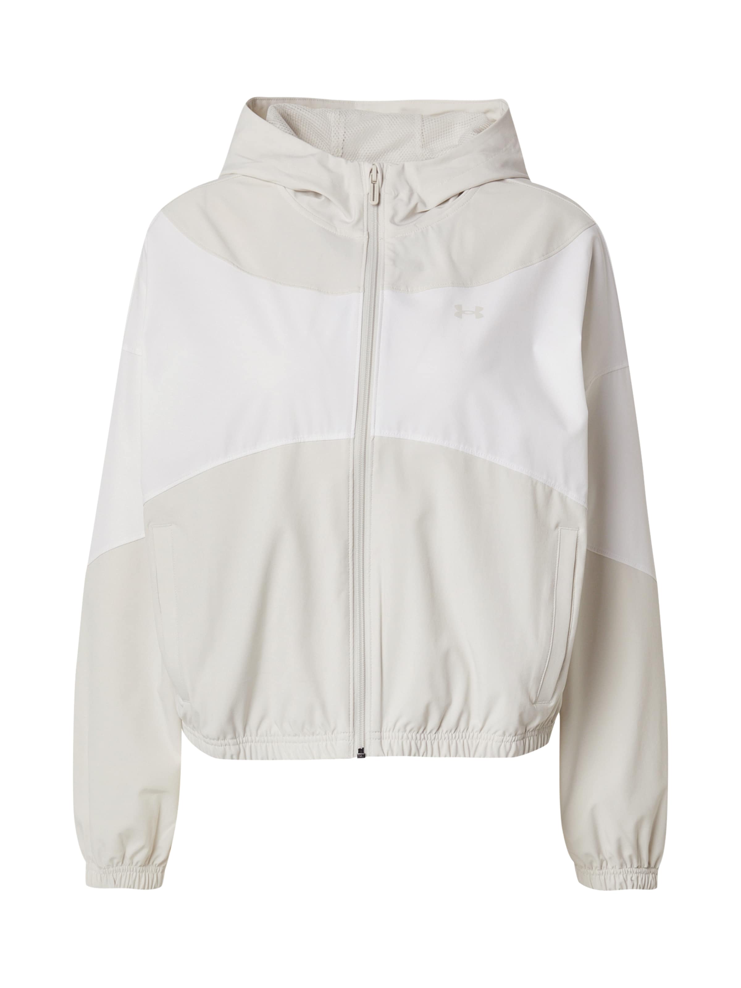 UNDER ARMOUR Athletic Jacket 'Rival' in White: front