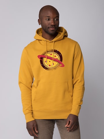 Watapparel Sweatshirt 'Pizza Planet' in Yellow: front