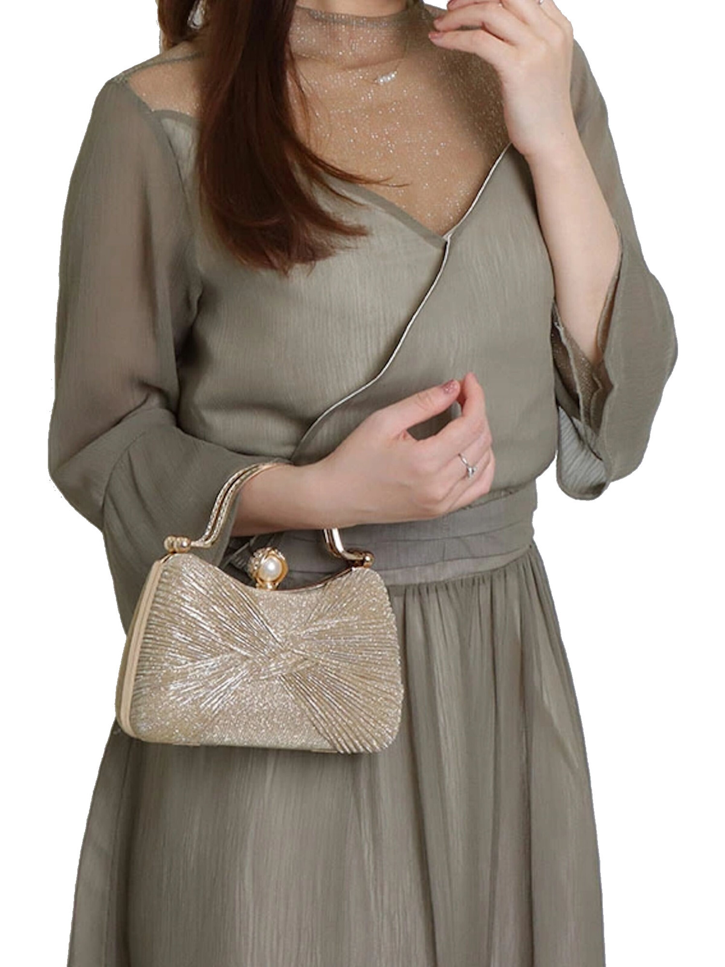 Tomshop24-7 Clutch 'Isabella' in Gold: front