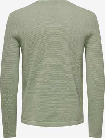 Only & Sons Regular fit Sweater 'Panter' in Green