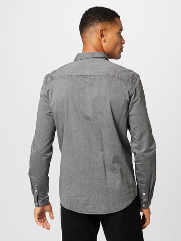 TOM TAILOR DENIM Slim Fit Hemd in Grau