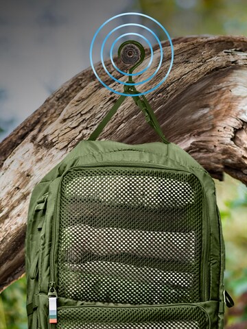 TRAVEL DUDE Matkakassi 'Hanging Packing Cube mit Kompression, Hängende Packwürfel für Rucksack und Koffer, Reise Regal in Schwarz' värissä vihreä