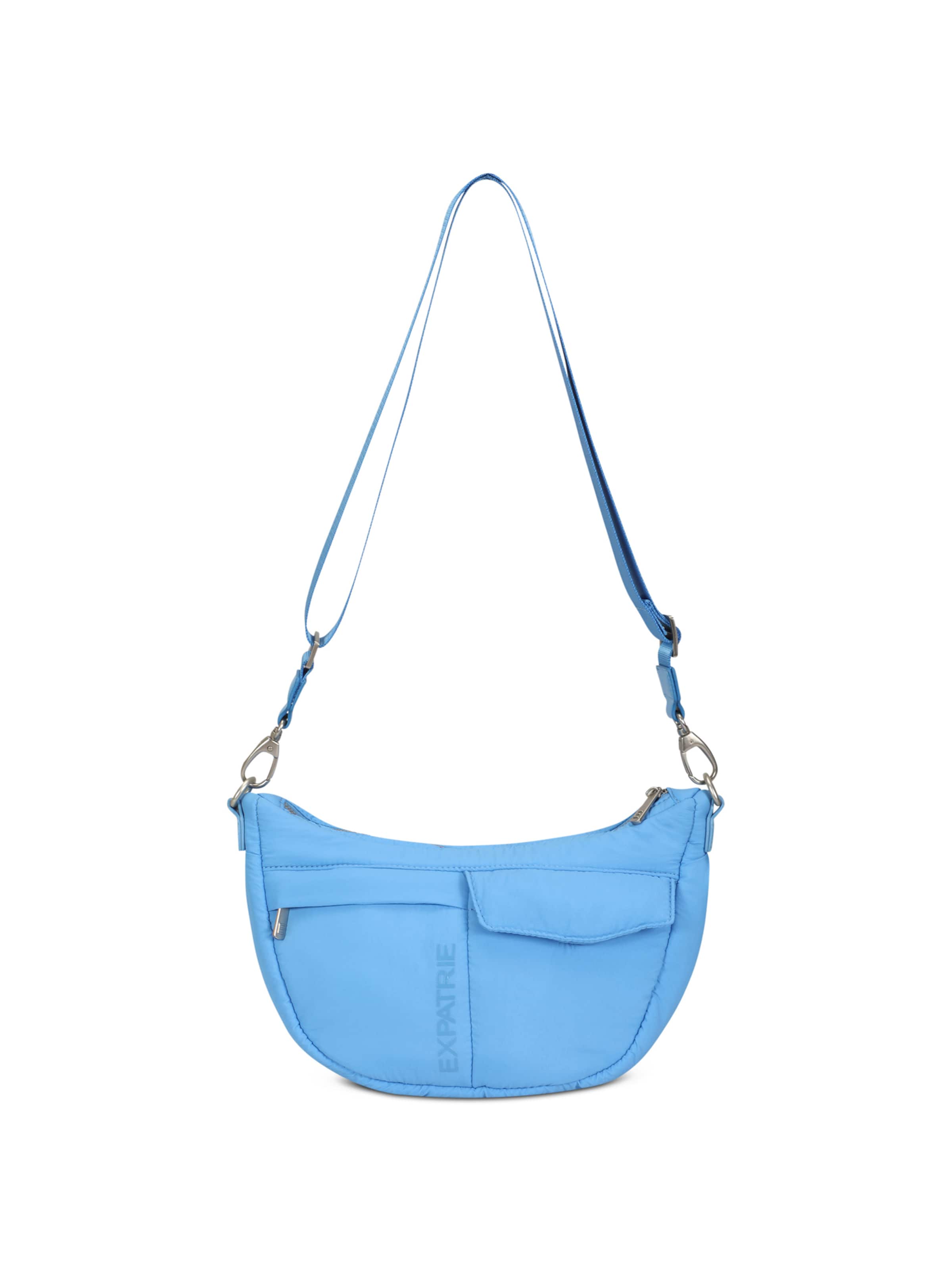 Expatrié - Mala de ombro 'Vivy' em azul: frente