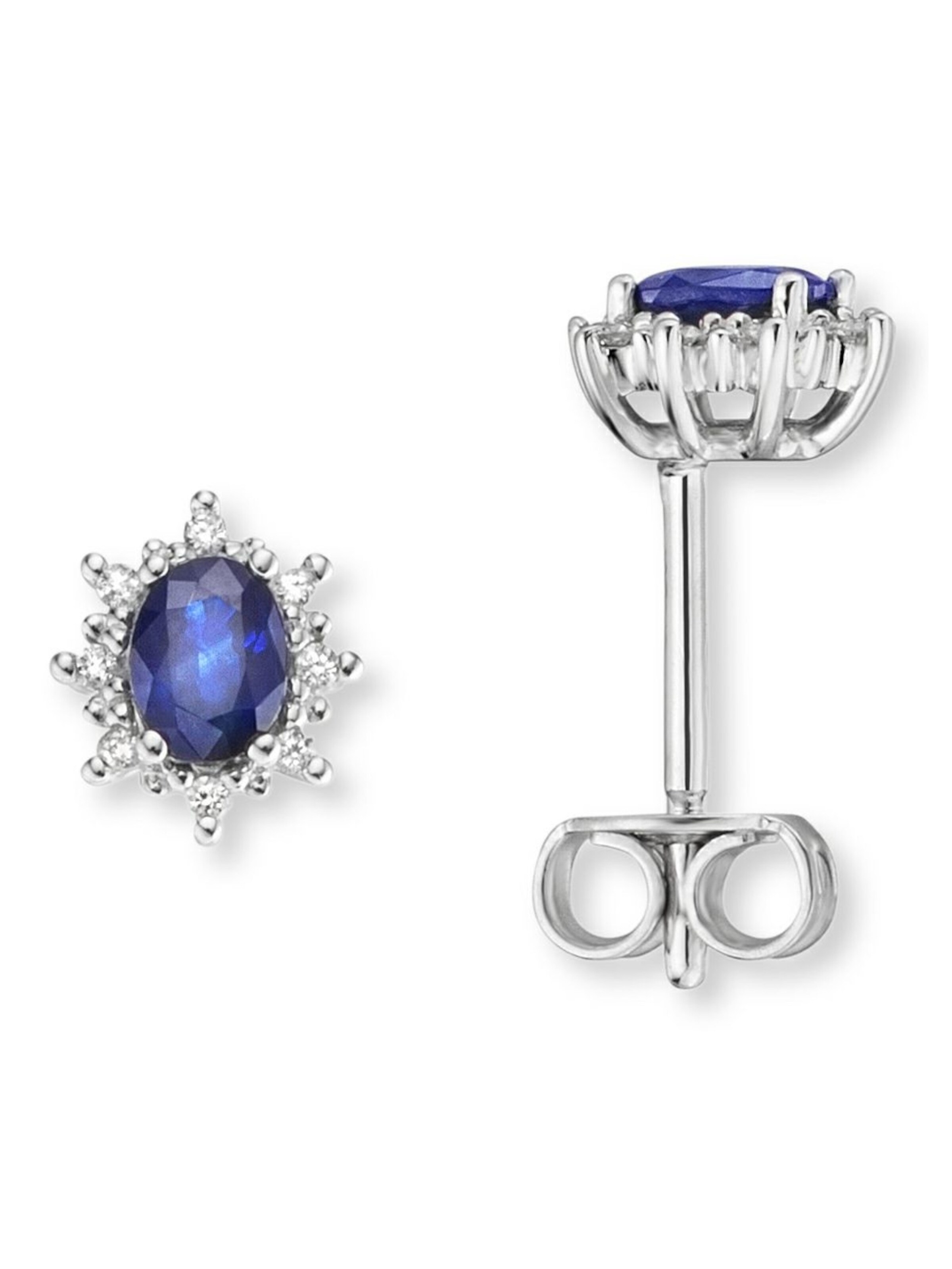 ONE ELEMENT Ohrstecker in Blau: Vorderseite