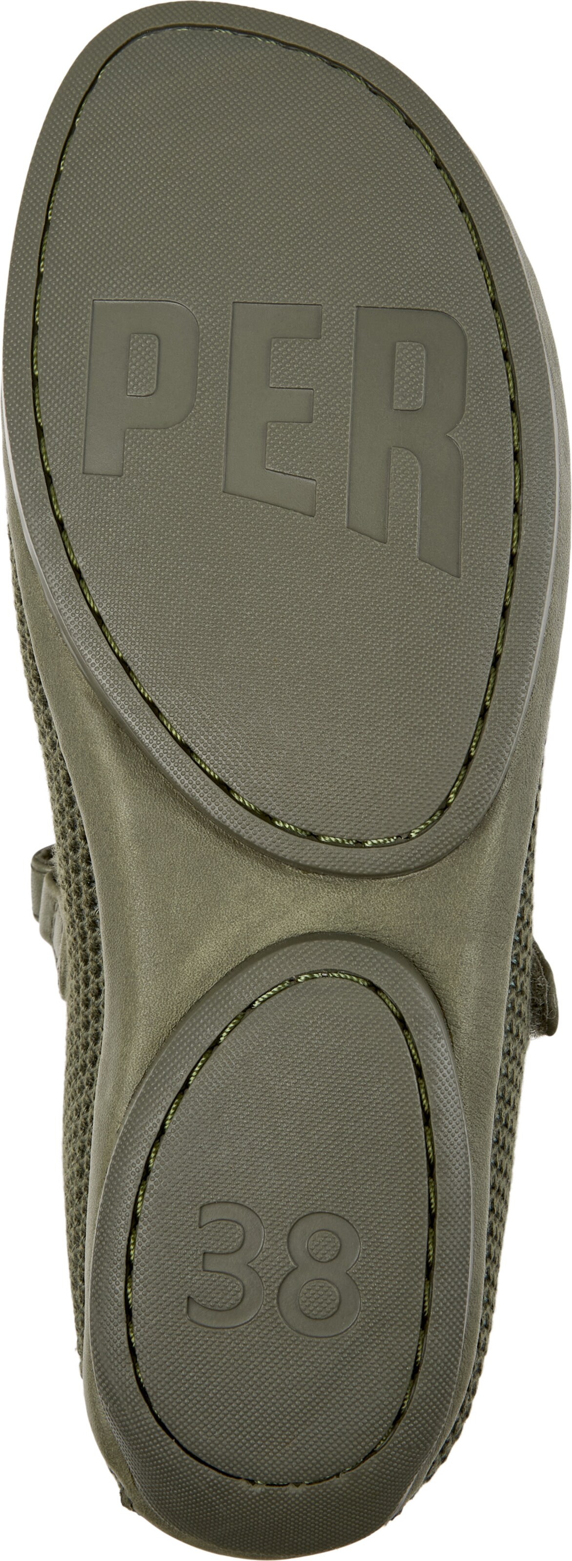 Ballerina con cinturino 'Right Nina' di CAMPER in verde