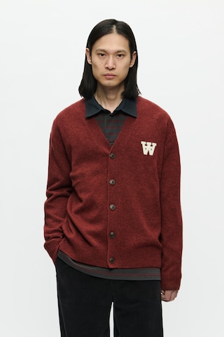 DOUBLE A Knit Cardigan 'Tay' in Brown: front