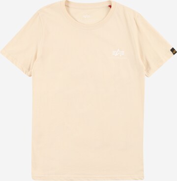 T-Shirt ALPHA INDUSTRIES en beige : devant