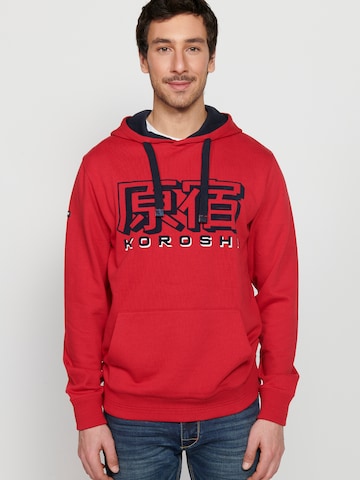 Sweat-shirt KOROSHI en rouge : devant