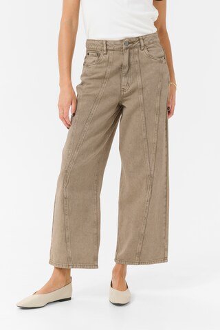 Kaffe Wide leg Jeans 'KARania' in Beige: front