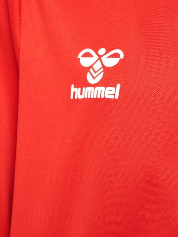 Hummel Athletic Zip-Up Hoodie 'ESSENTIAL' in Red