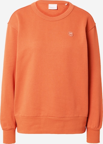 KnowledgeCotton Apparel Sweatshirt 'DAPHNE' (GOTS) in Orange: predná strana