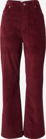 QSWide Leg/ Široke nogavice Hlače - crvena boja: prednji dio