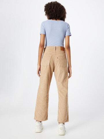 LEVI'S ®regular Hlače 'Ribcage Straight Ankle Corduroy Pants' - bež boja