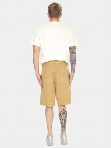Carhartt WIP Baggy Trousers 'Single Knee Short Bourbon /garment dyed' in Brown