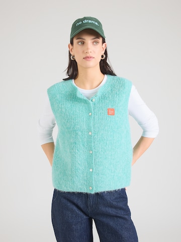 AMERICAN VINTAGEKardigan bez rukava 'EAST' - zelena boja: prednji dio