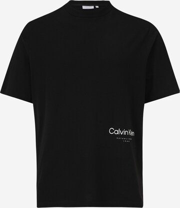 Calvin Klein Big & Tall Shirt in Black: front