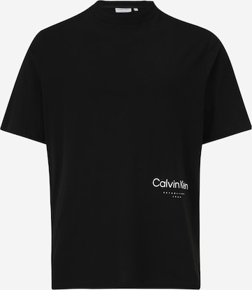 Tricou de la Calvin Klein Big & Tall pe negru: față