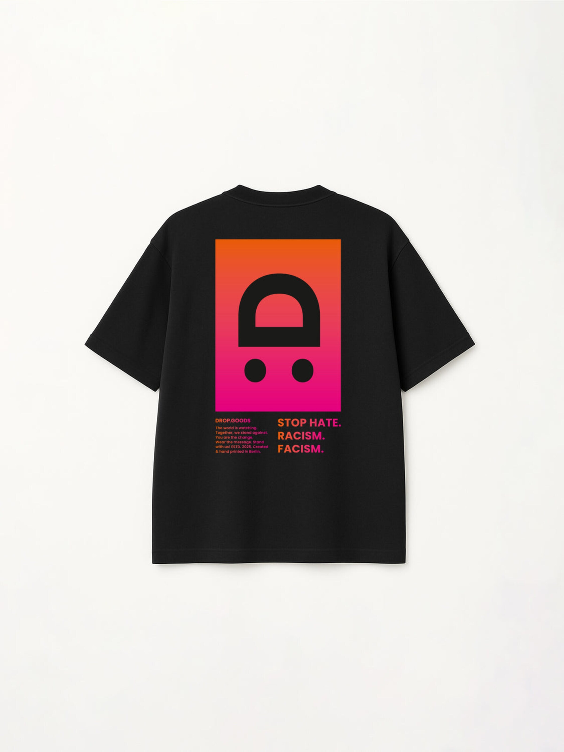 DROP.GOODS Oversized Shirt 'Statement' in Black