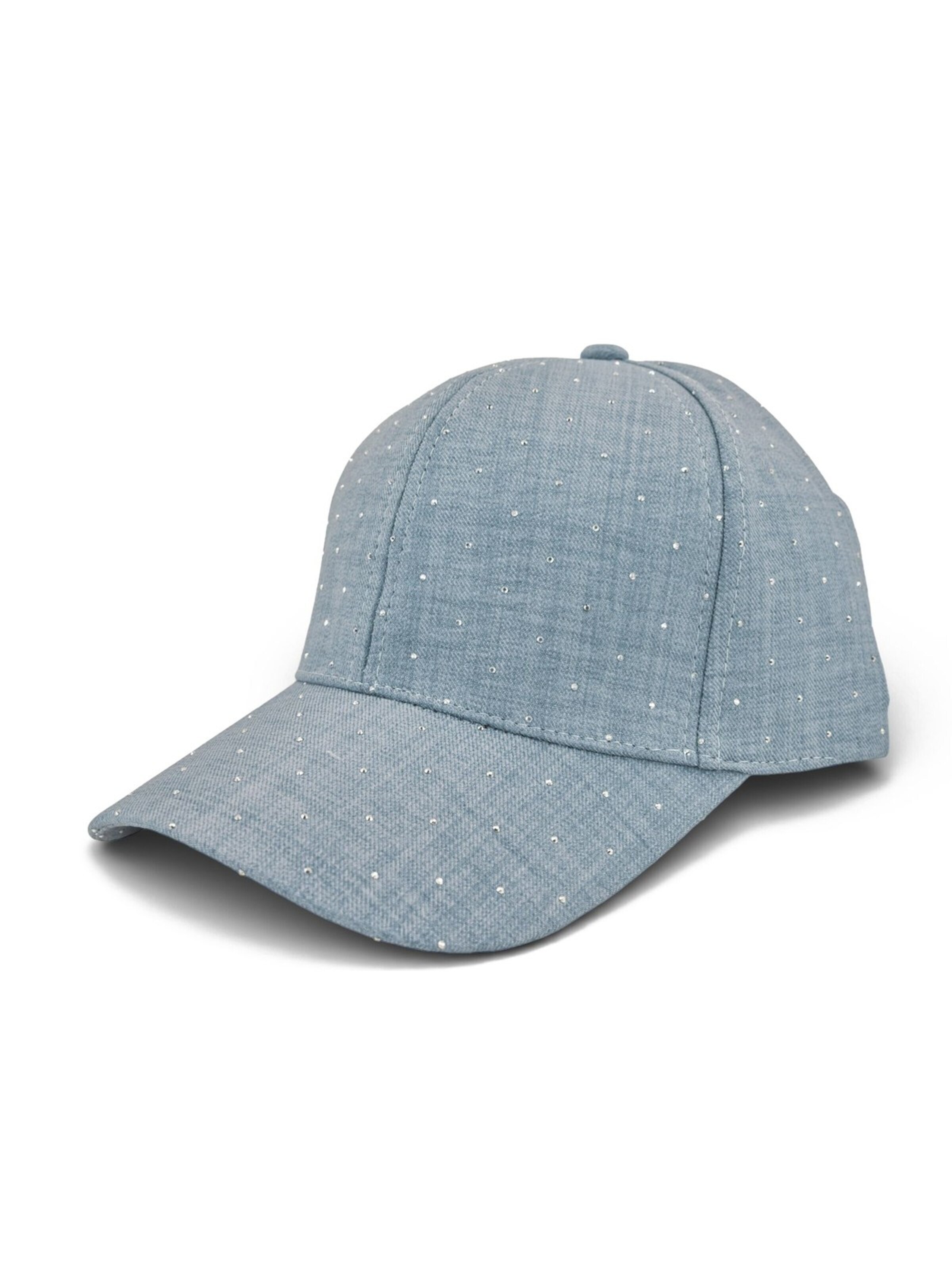 styleBREAKER Cap 'Baseball Cap Strass Glitzer Steine' in Blue: front