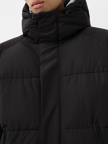 Bershka Winter Coat in Black