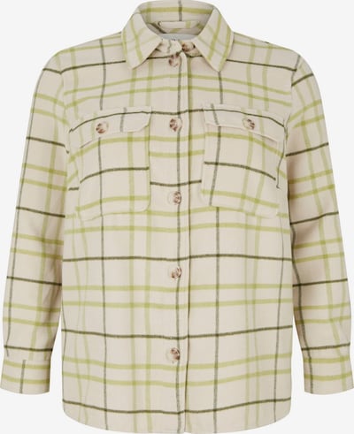 Tom Tailor Women + Hemdjacke in beige / grasgrün / hellgrün, Produktansicht